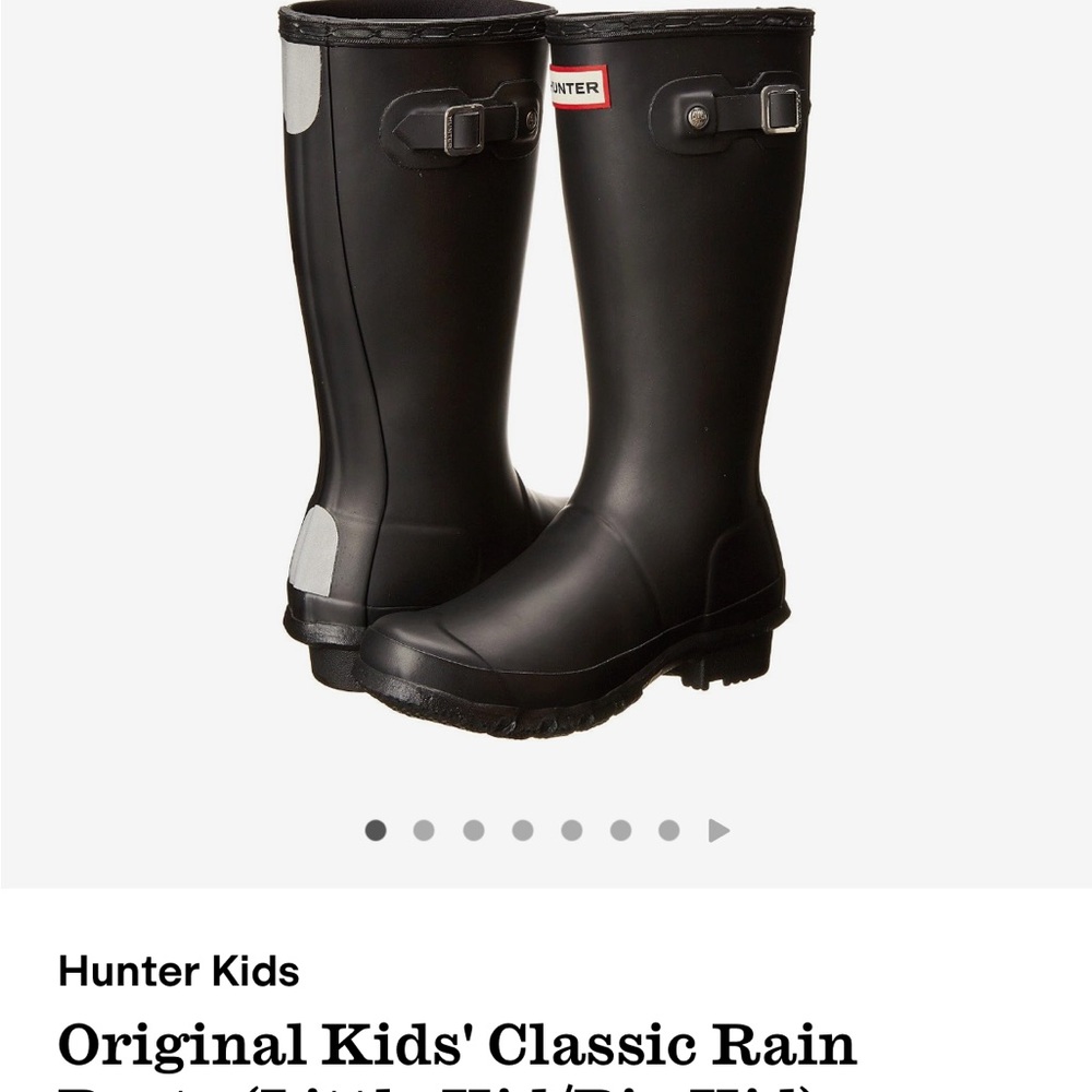Hunter Kids' Original Black Rain Boots